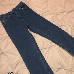 Tall high waisted slim mom jeans